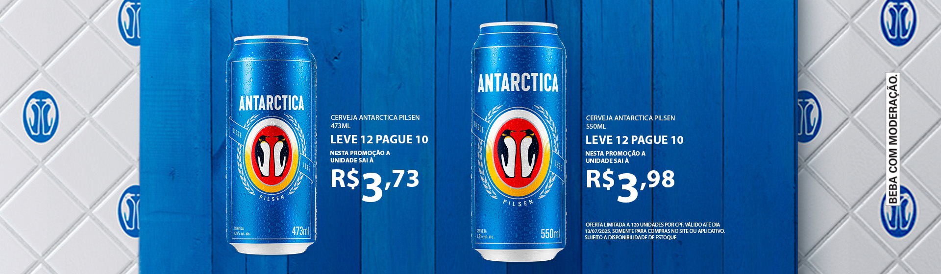 Cerveja Antarctica até 13/07